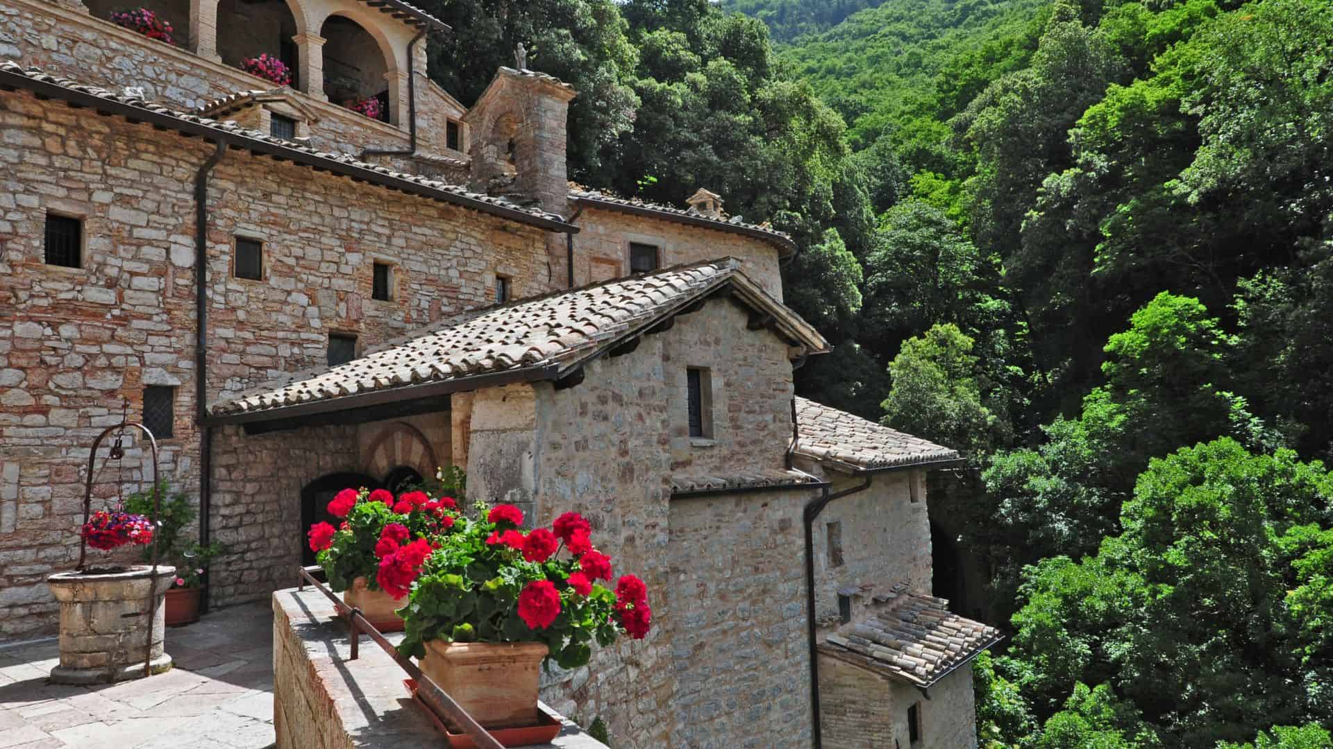 Die Einsiedelei Eremo delle Carceri bei Assisi