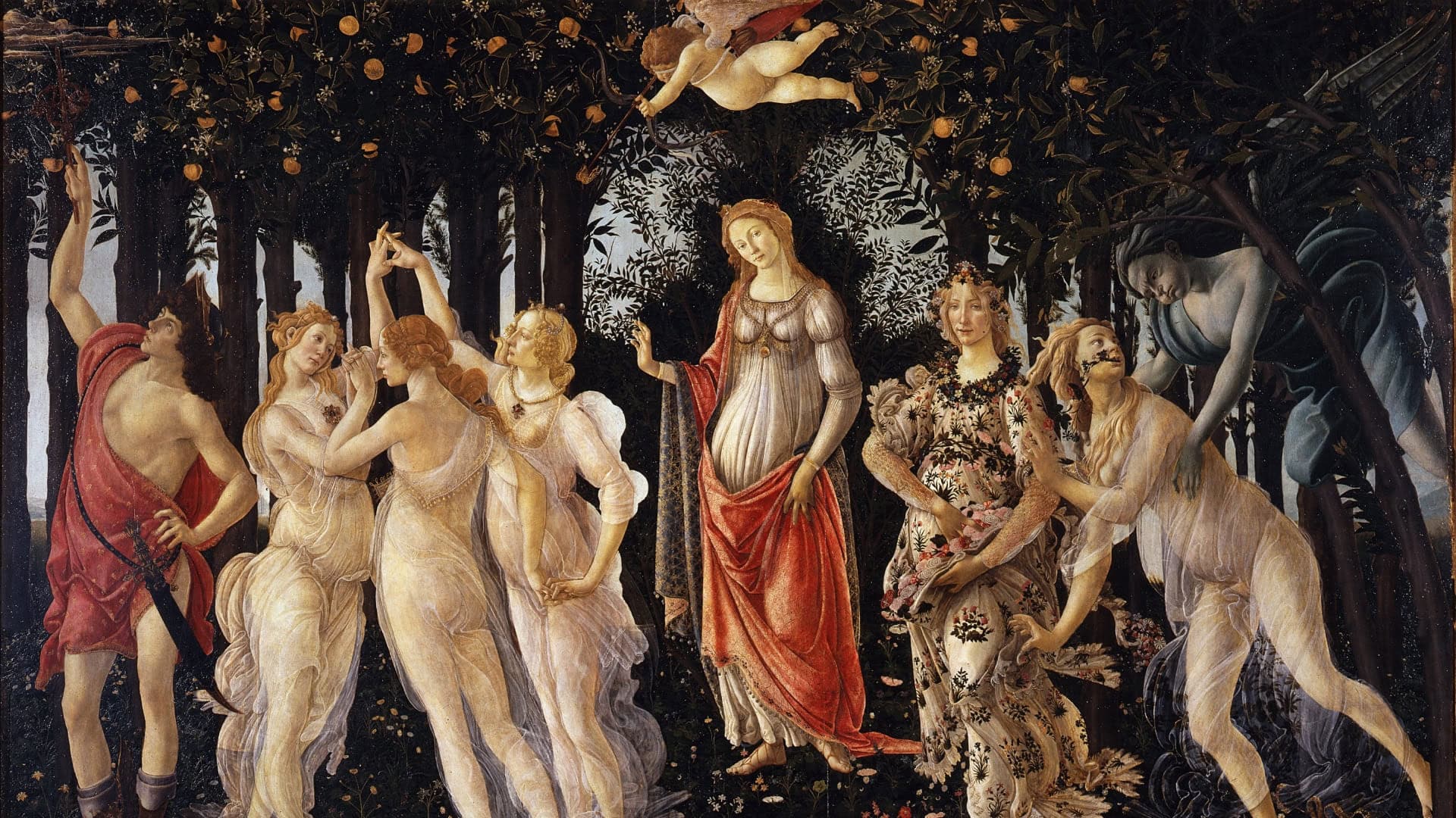 Der Frühling von Botticelli in der Uffizien-Galerie