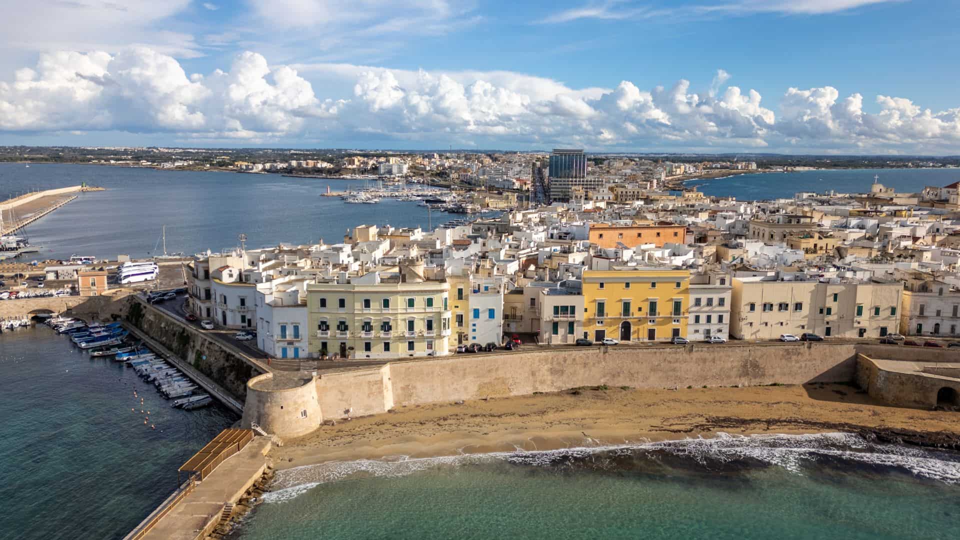 Die Stadt Gallipoli aus der Vogelperspektive