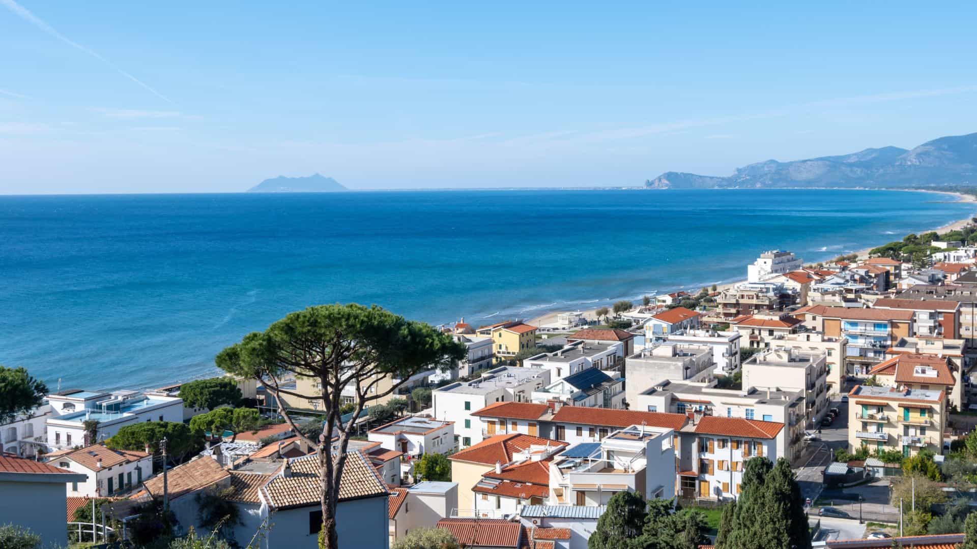Die Stadt Sperlonga aus der Vogelperspektive