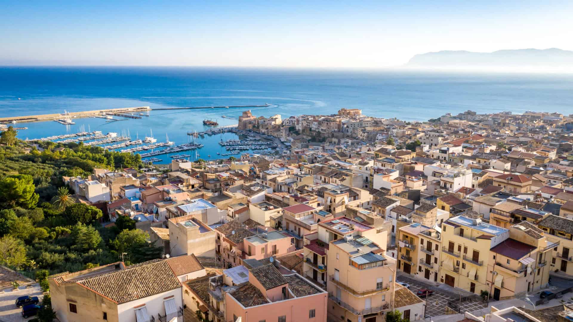 Panoramablick auf Castellammare del Golfo