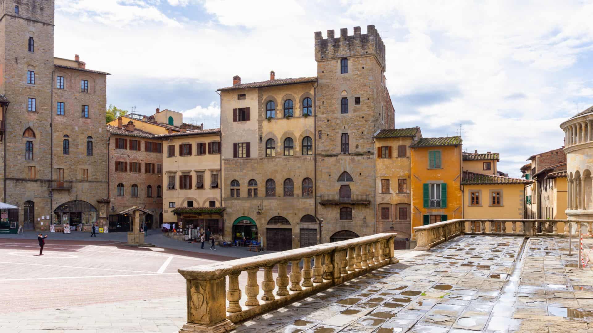 Der Platz von Arezzo in der Toskana