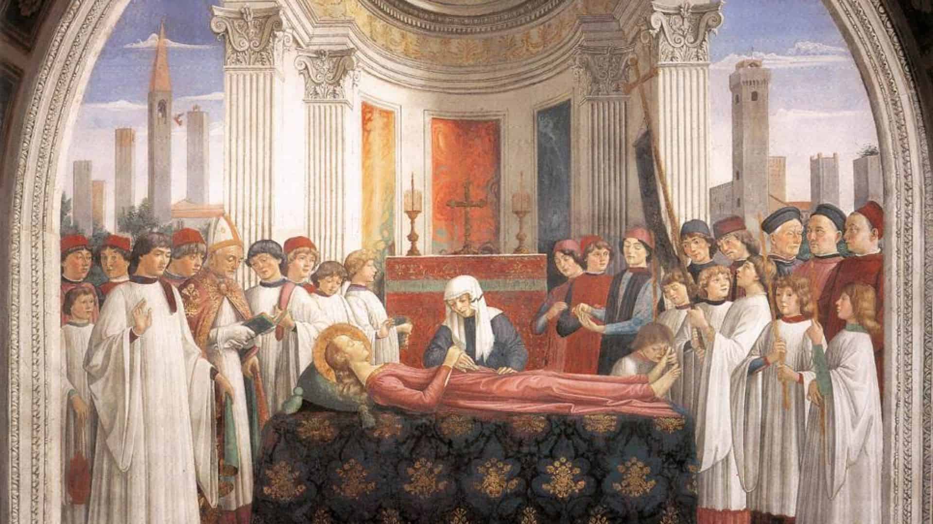 Fresko in der Kapelle Santa Fina in San Gimignano. Foto von Domenico Ghirlandaio