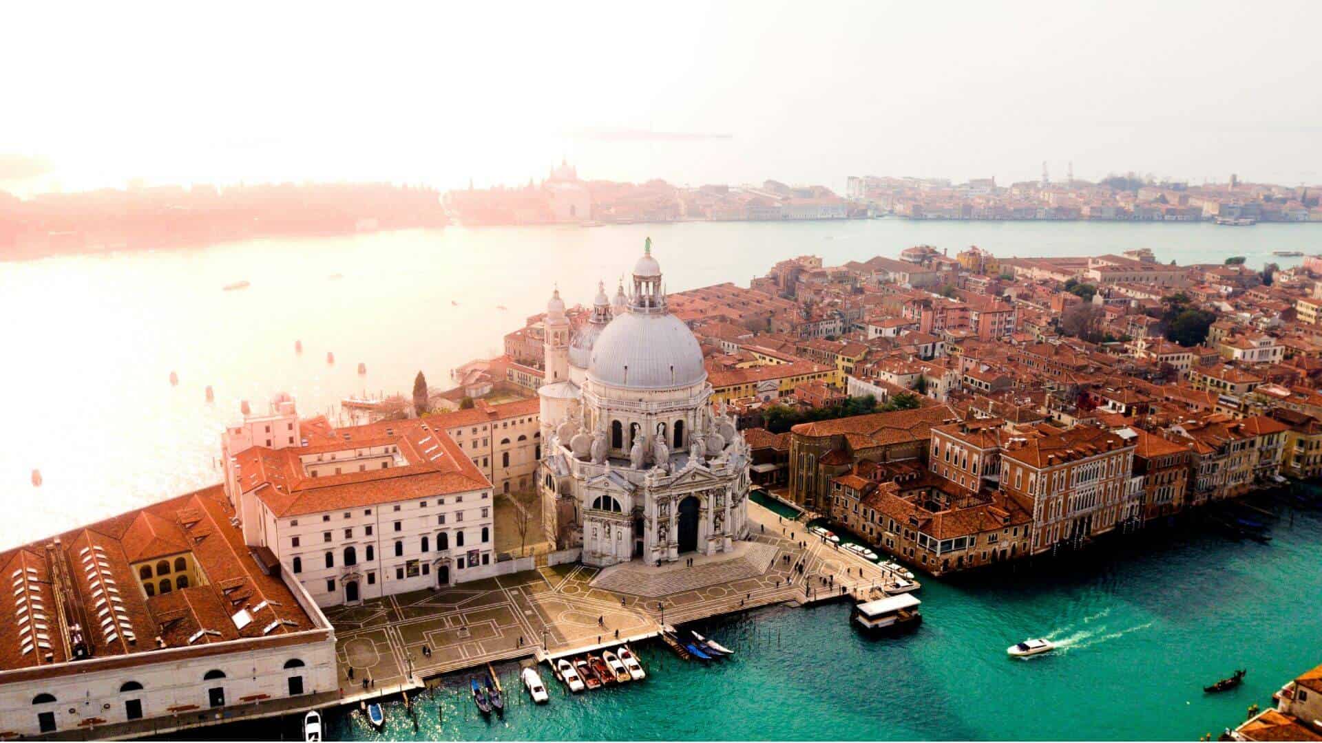 Die Stadt Venedig von oben gesehen