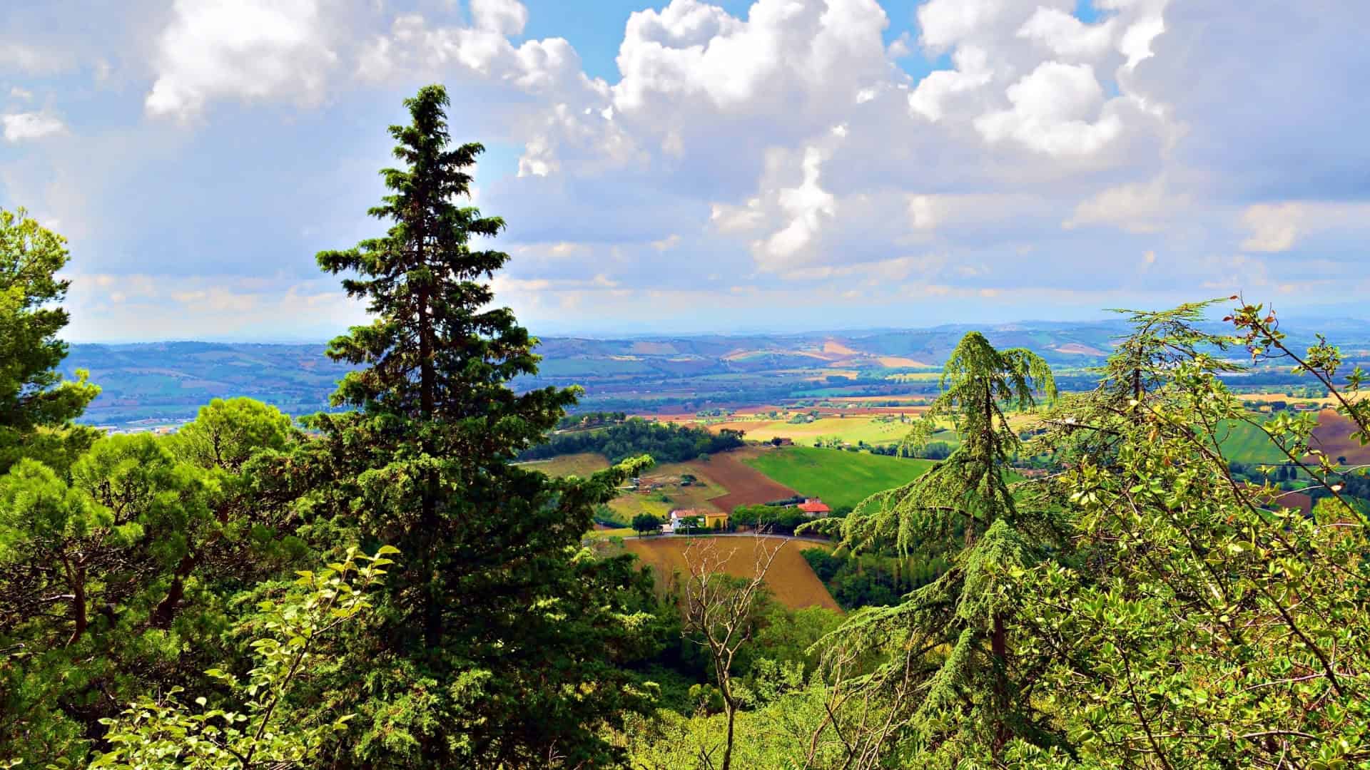Panorama vom Colle dell'Infinito, dem Monte Tabor