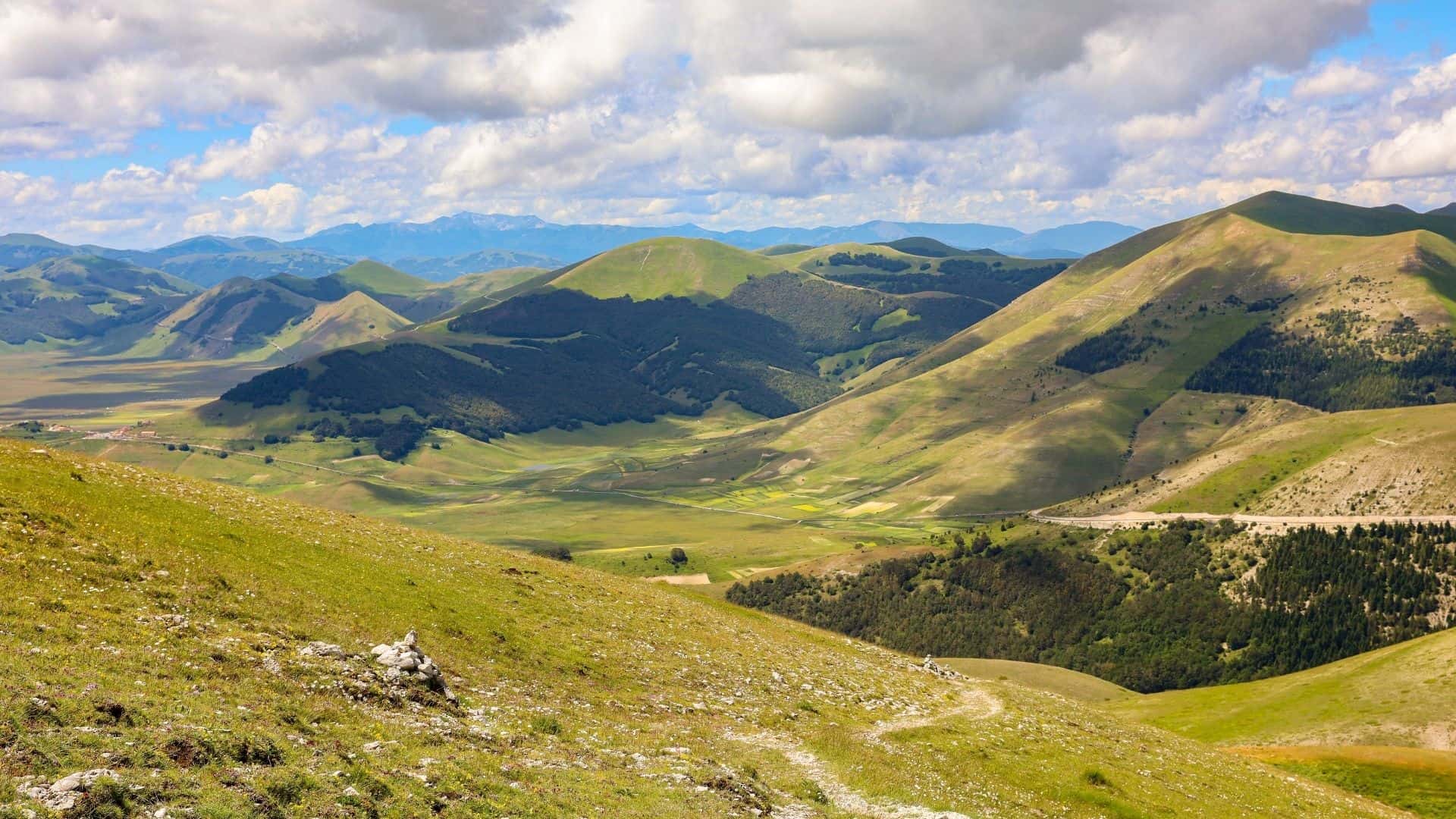 Panoramablick auf den Nationalpark Monti Sibillini