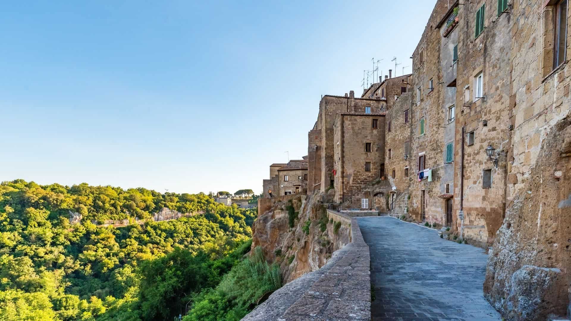 Ein Blick auf Pitigliano
