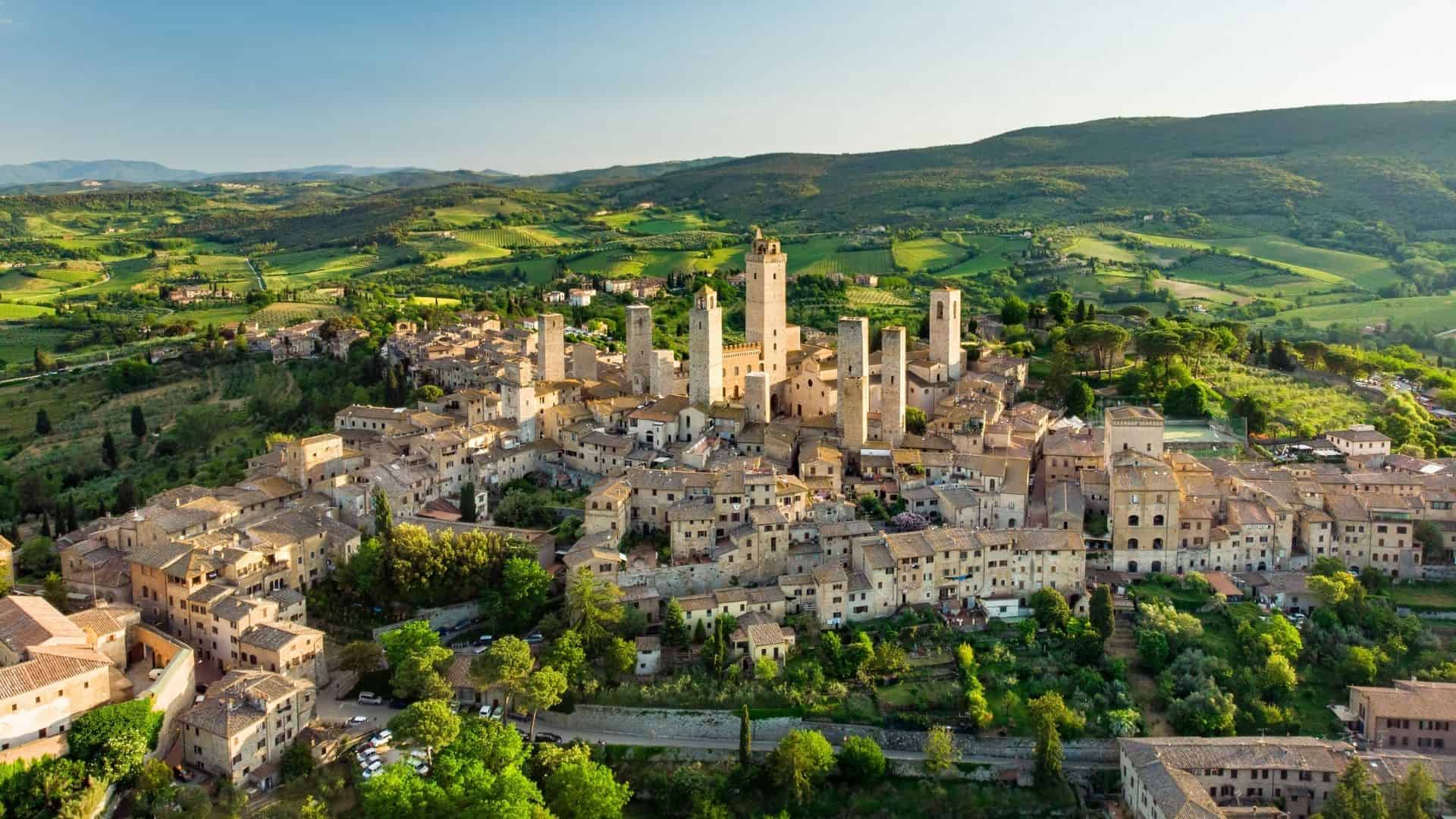 Luftaufnahme von San Gimignano