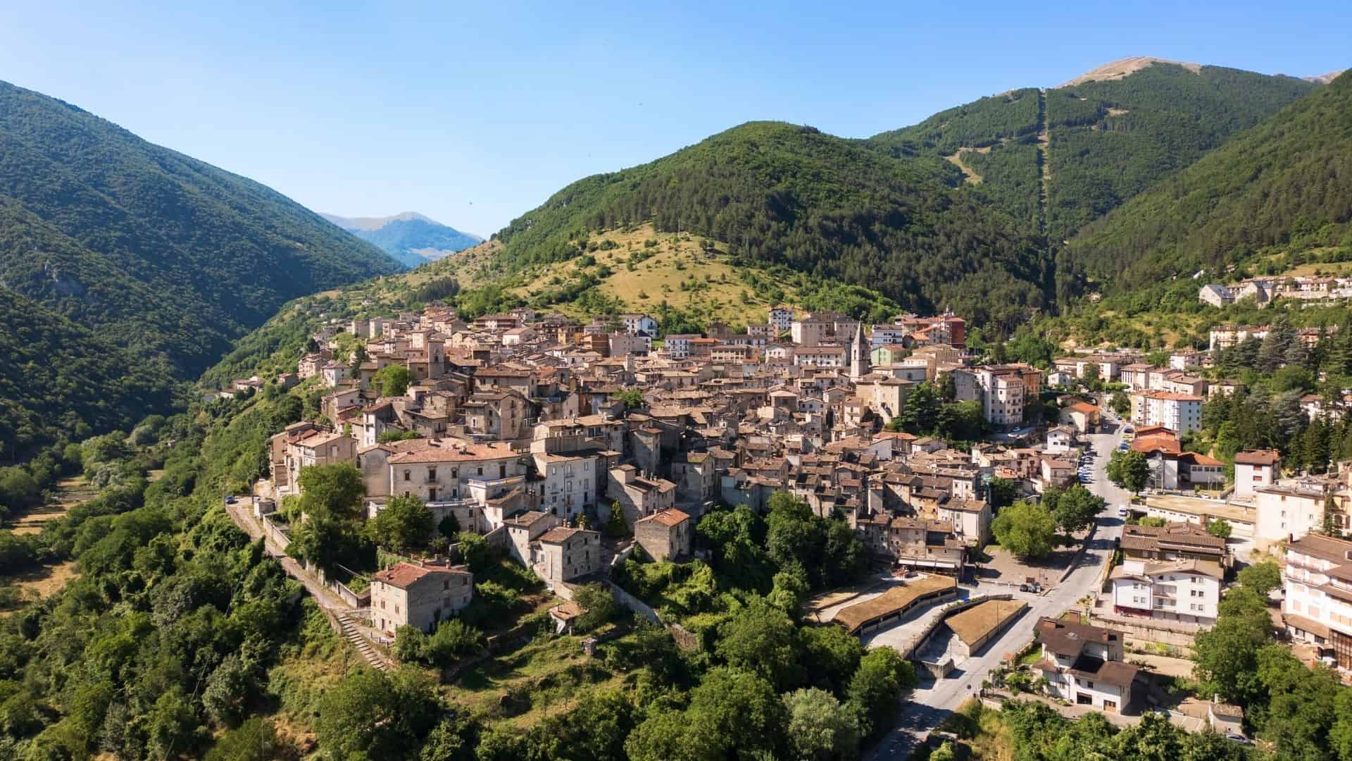 Luftaufnahme von Scanno