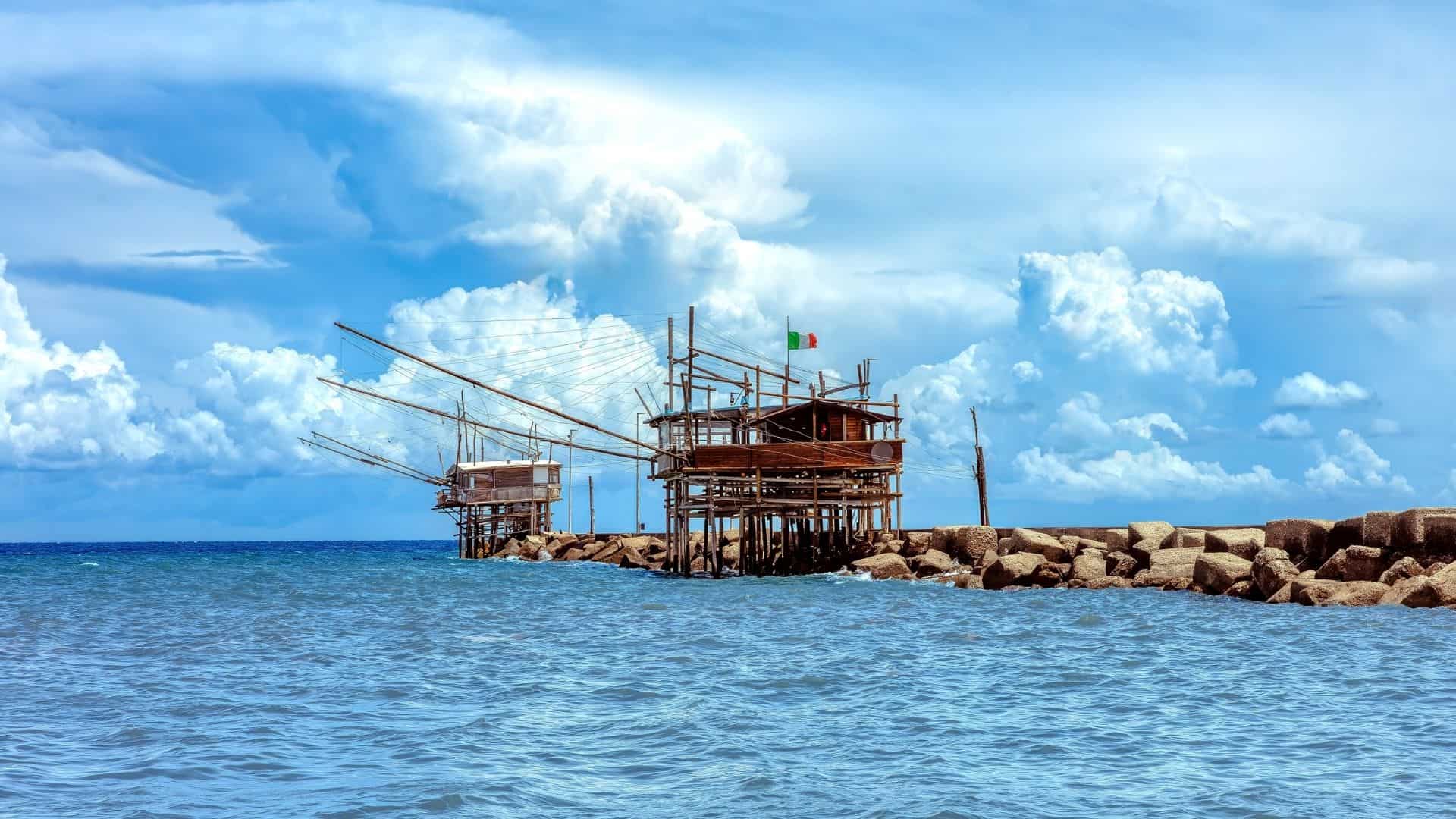 Ein Trabocco an der Costa dei Trabocchi