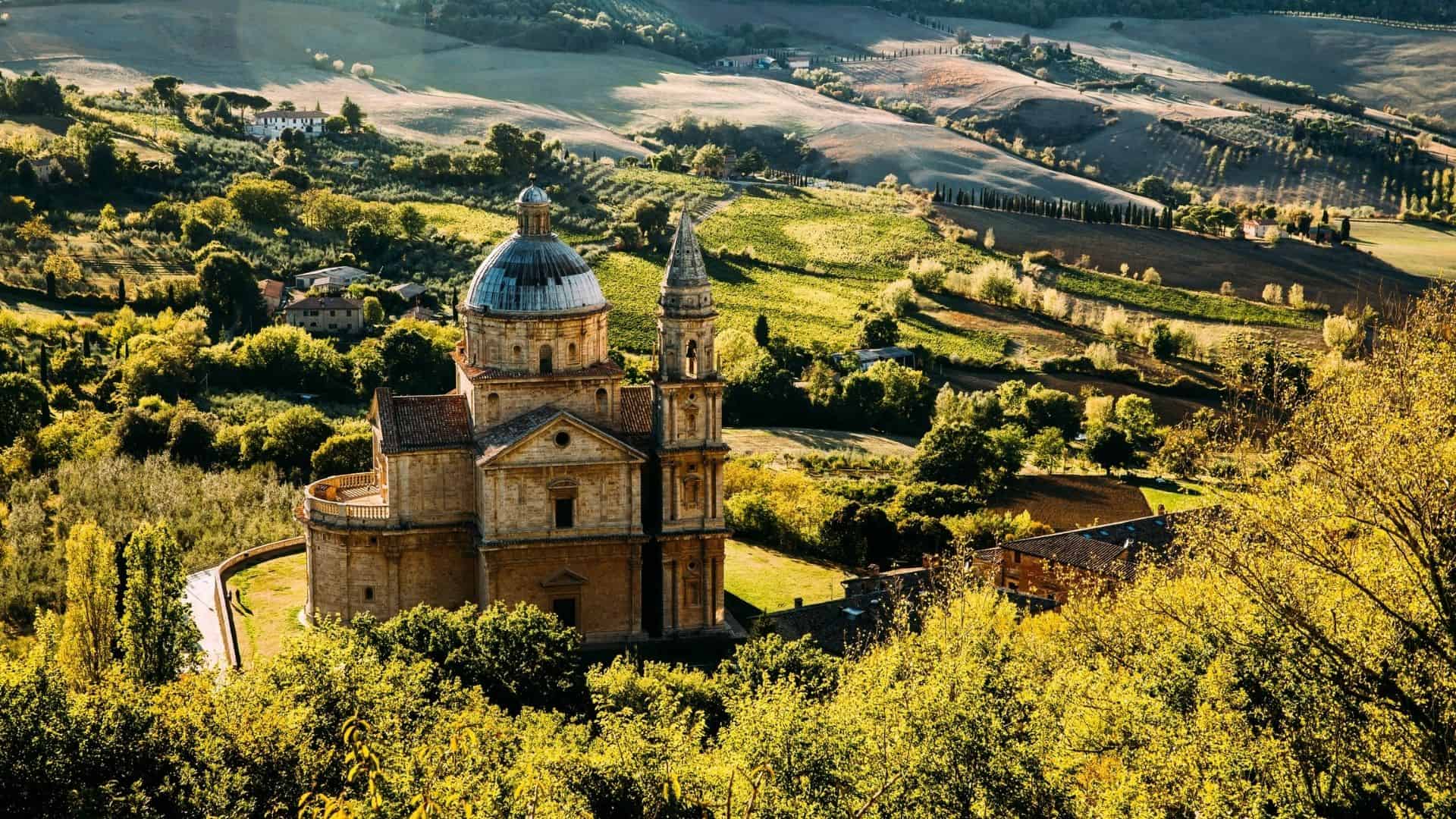 Val d'Orcia von oben gesehen