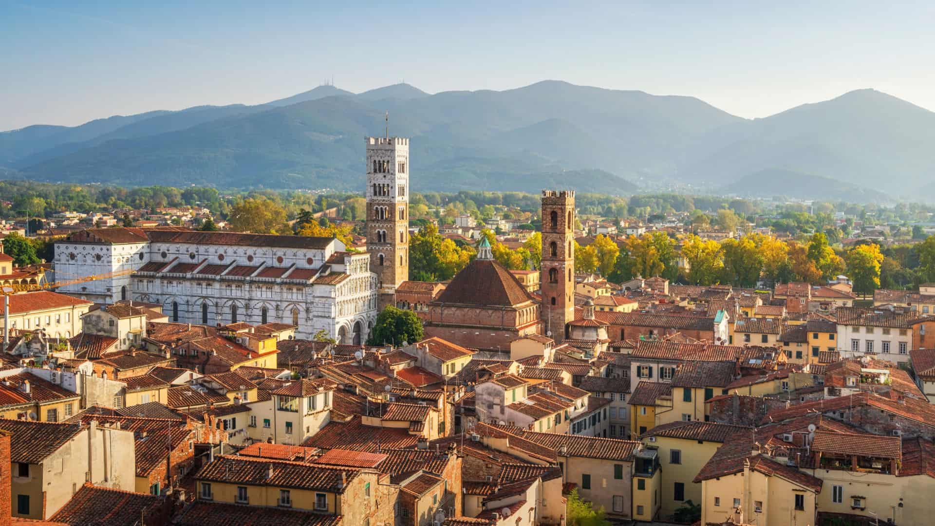 Die Stadt Lucca in der Toskana