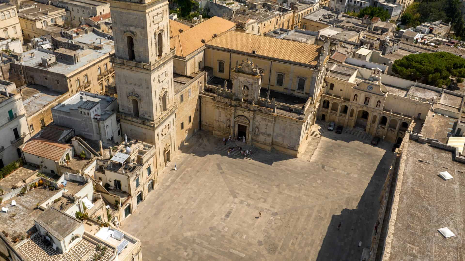 Der Platz von Lecce aus der Vogelperspektive