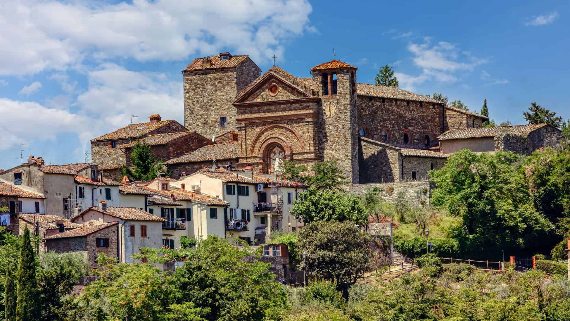 Panoramablick auf Panzano in Chianti