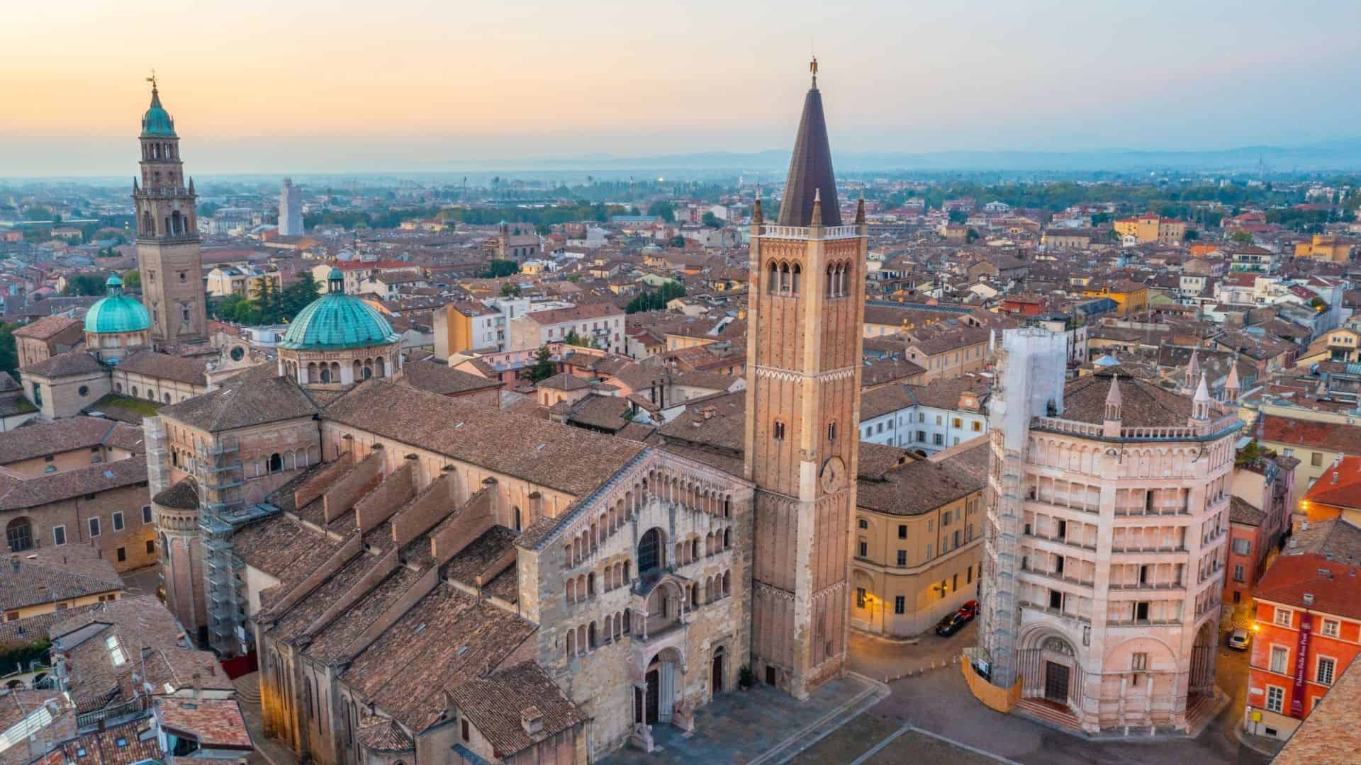 Die Stadt Parma von oben gesehen