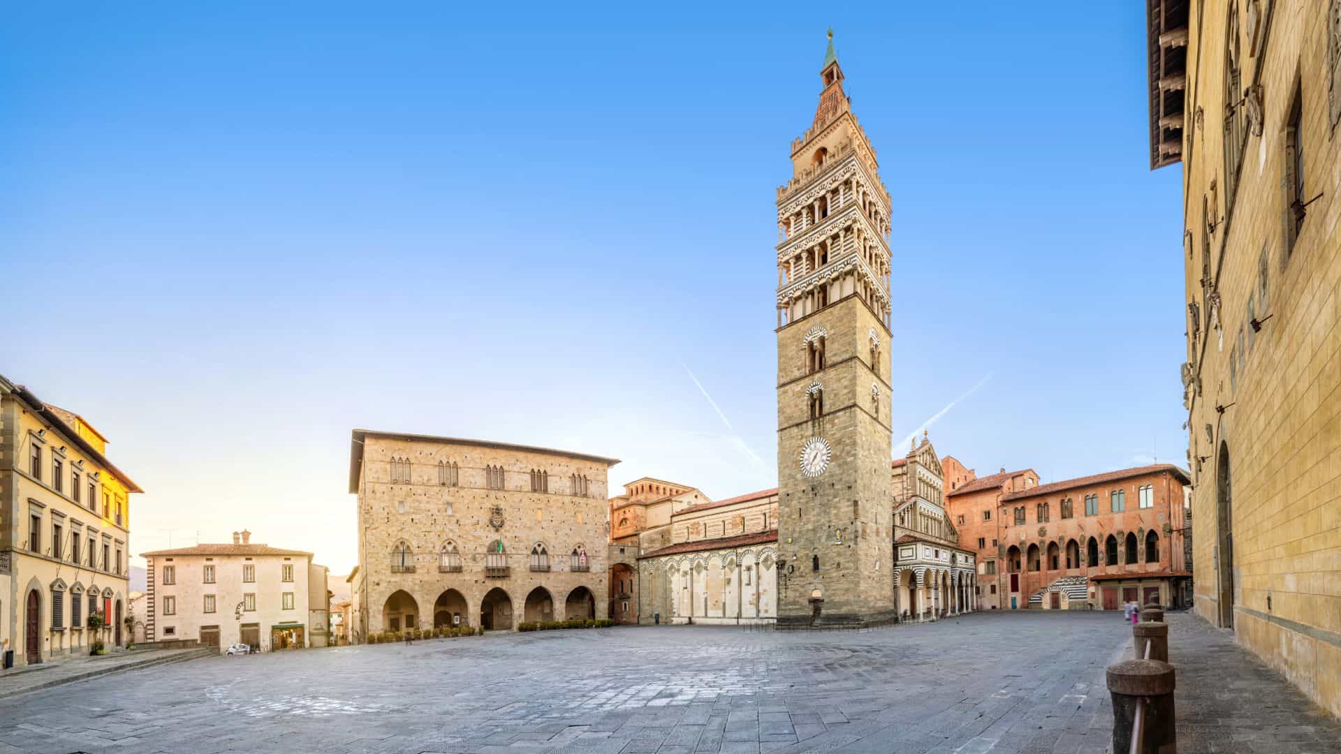 Der Platz von Pistoia in der Toskana