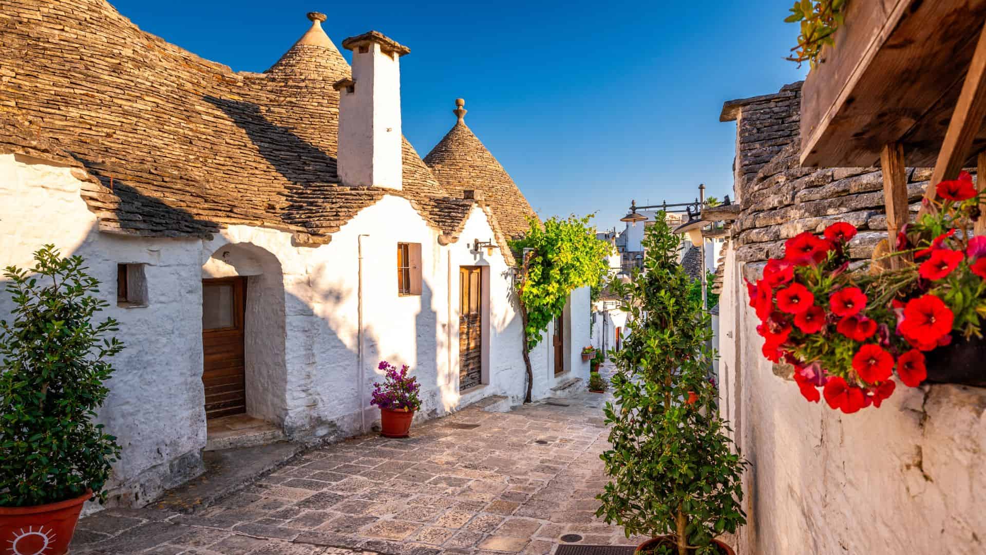Die Trulli von Alberobello in Apulien