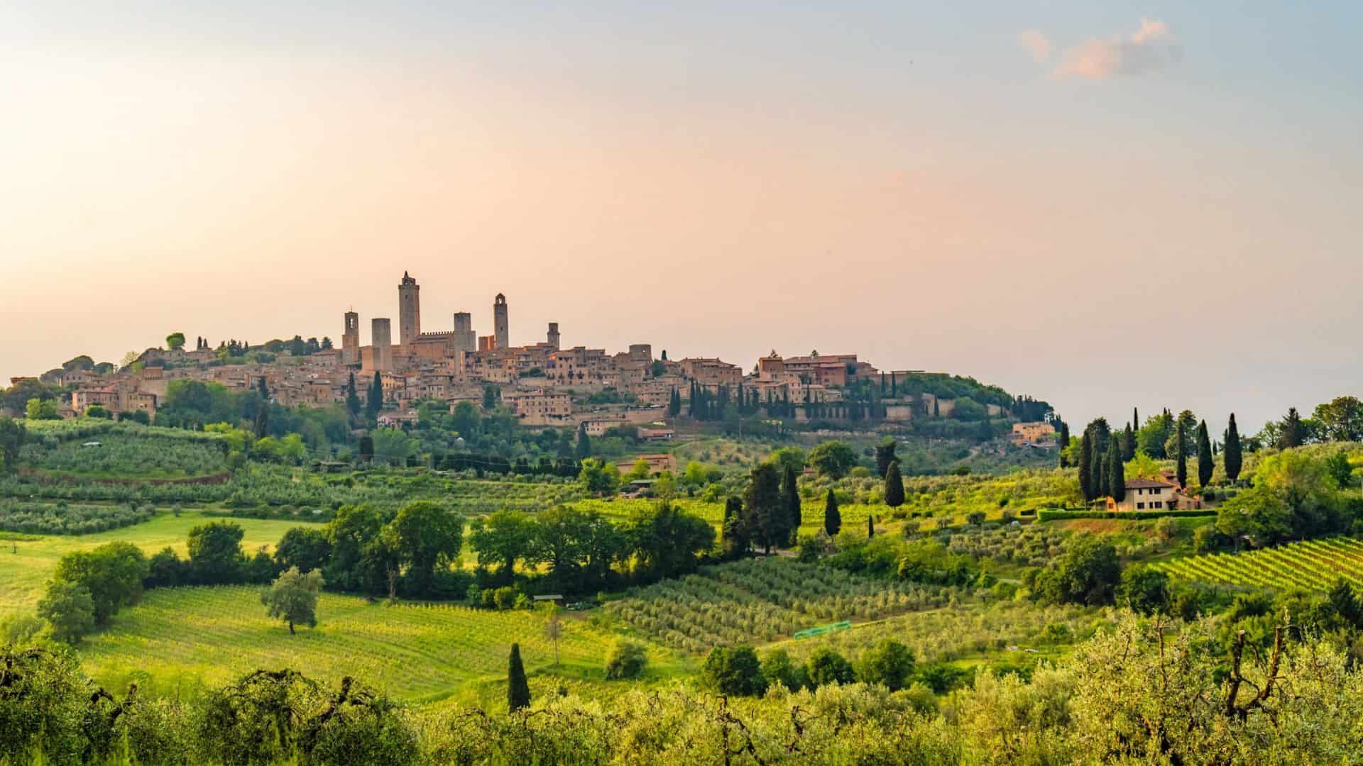 Die Stadt San Gimignano in der Toskana
