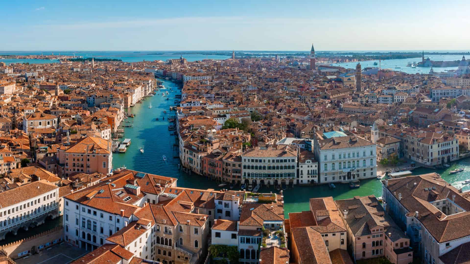 Die Stadt Venedig von oben gesehen